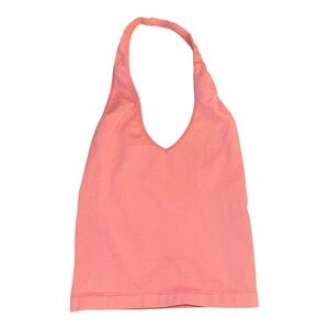 Urban Outfitters Ribbed Pink Halter Top